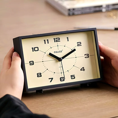 Retro Rectangular Silent Alarm Clock