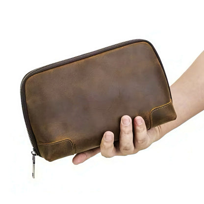 Retro Genuine Leather Clutch Bag