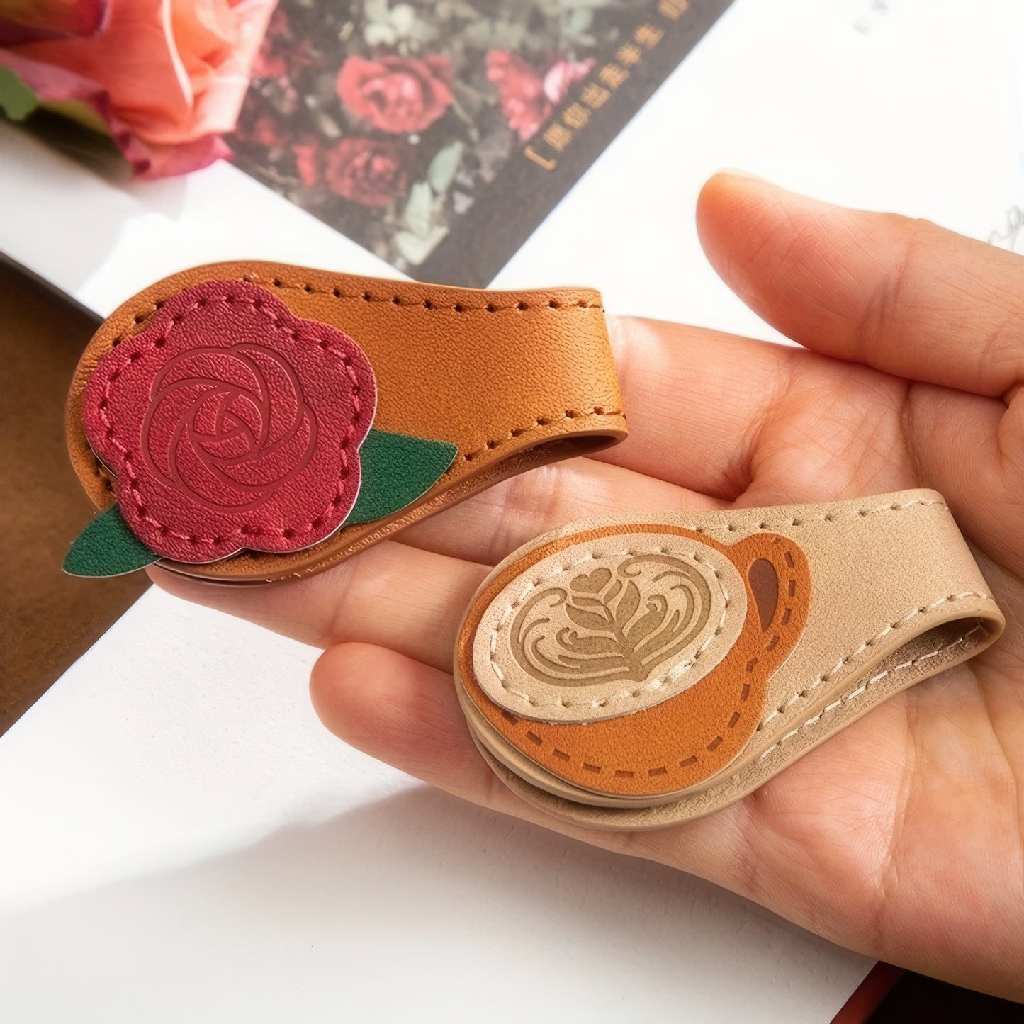 Timeless Magnetic Leather Bookmark