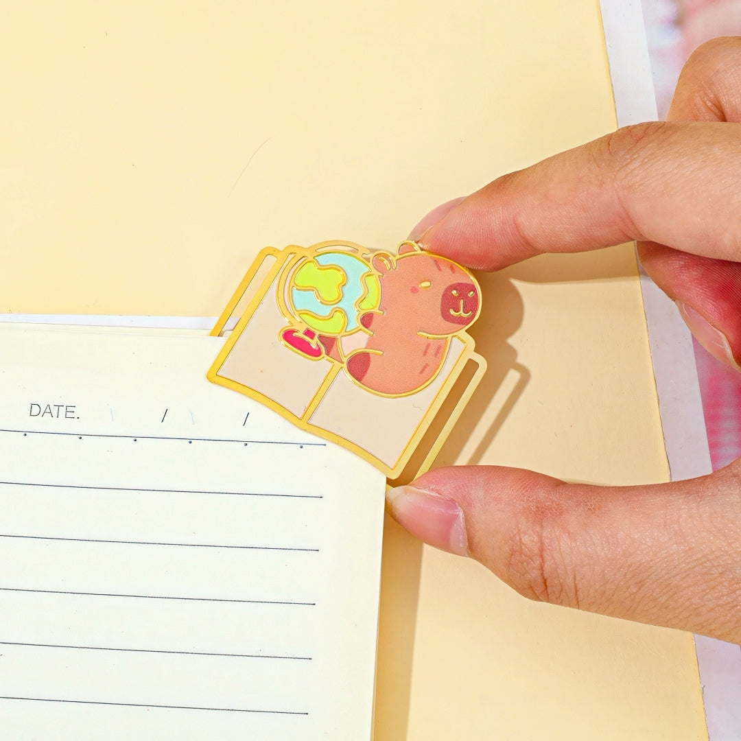 Cute Capybara Metal Bookmark