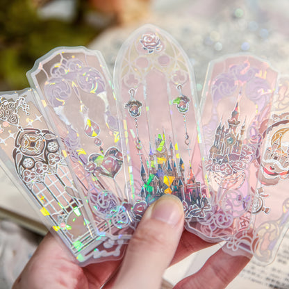 Vintage Floral Themed PVC Bookmark Set