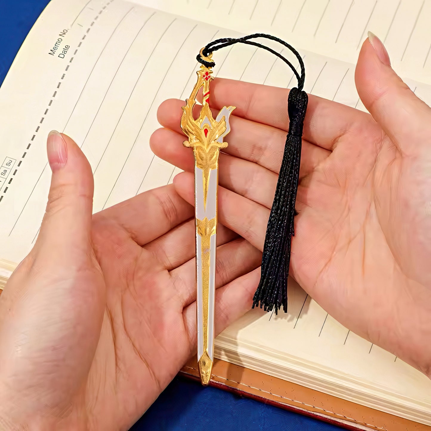 Wuxia Sword Shaped Metal Bookmark