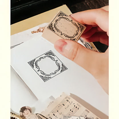 Baroque Style Border Wooden Stamp Set