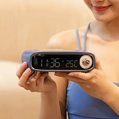 Retro Digital Alarm Clock with Wireless Charging and Nightlight