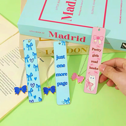 Cute Ribbon Themed Stainless Steel Bookmark
