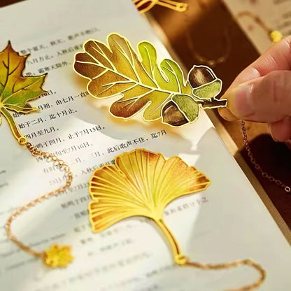 Autumn Leaf Metal Bookmark