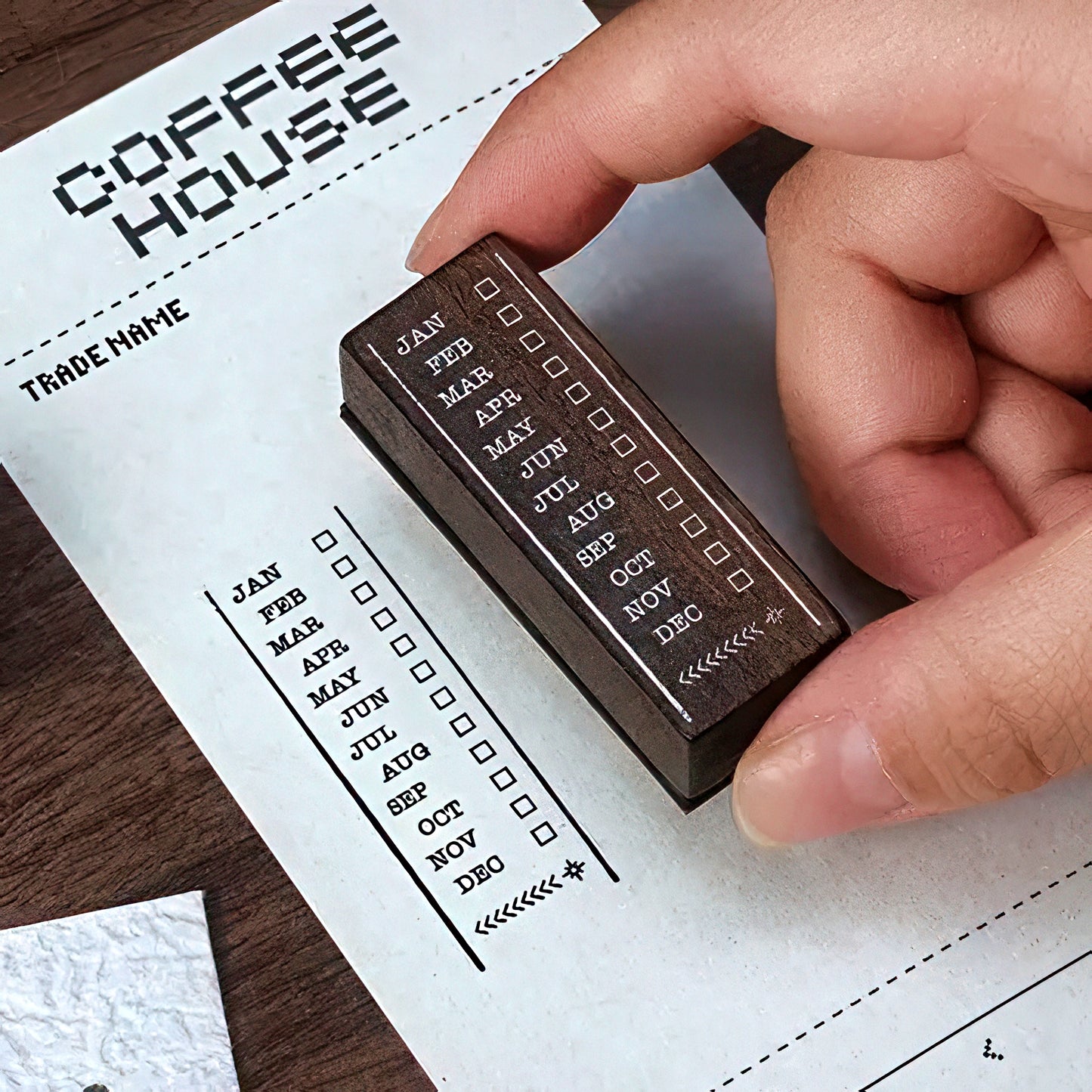 Moon Phase Calendar Wooden Stamp Set