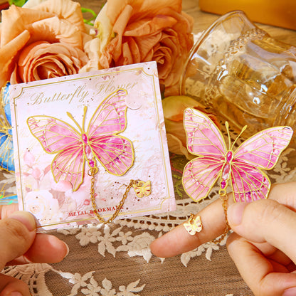 Colorful Butterfly Metal Bookmark