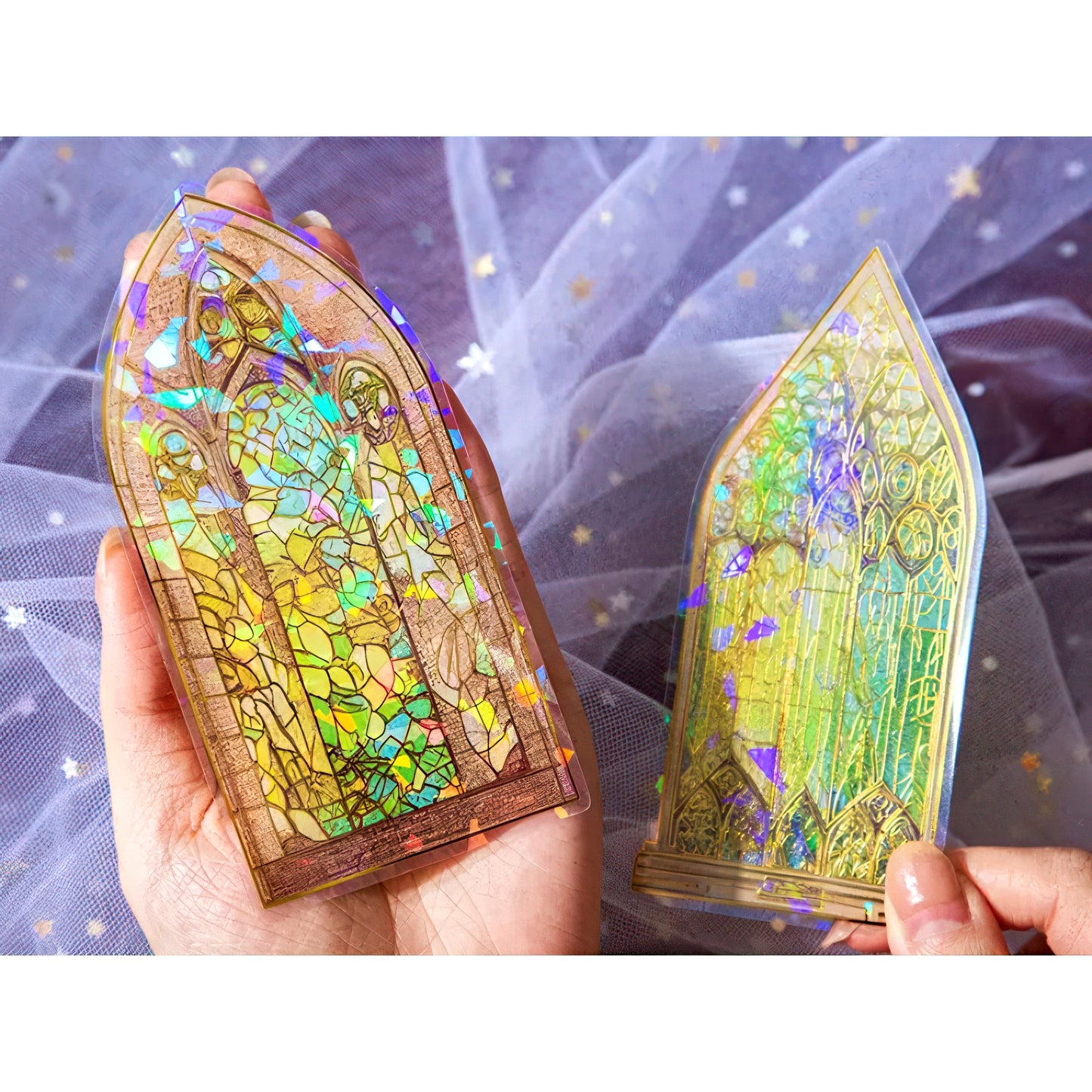 Gothic Stained Glass Window PET Stickers