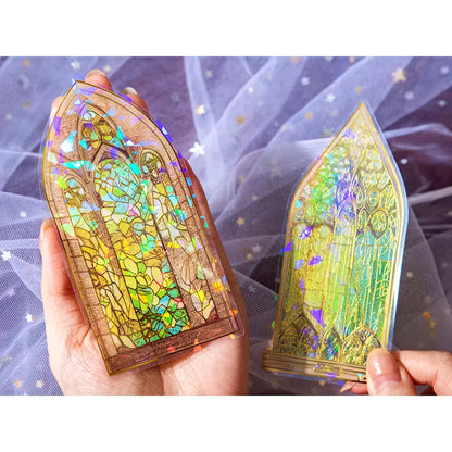 Gothic Stained Glass Window PET Stickers