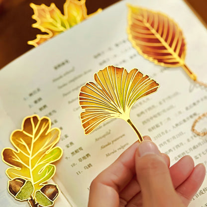 Autumn Leaf Metal Bookmark