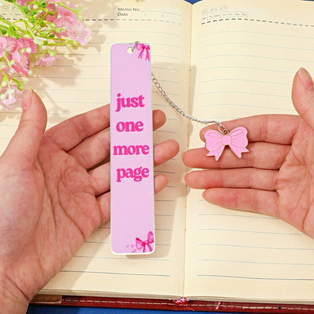 Cute Ribbon Themed Stainless Steel Bookmark