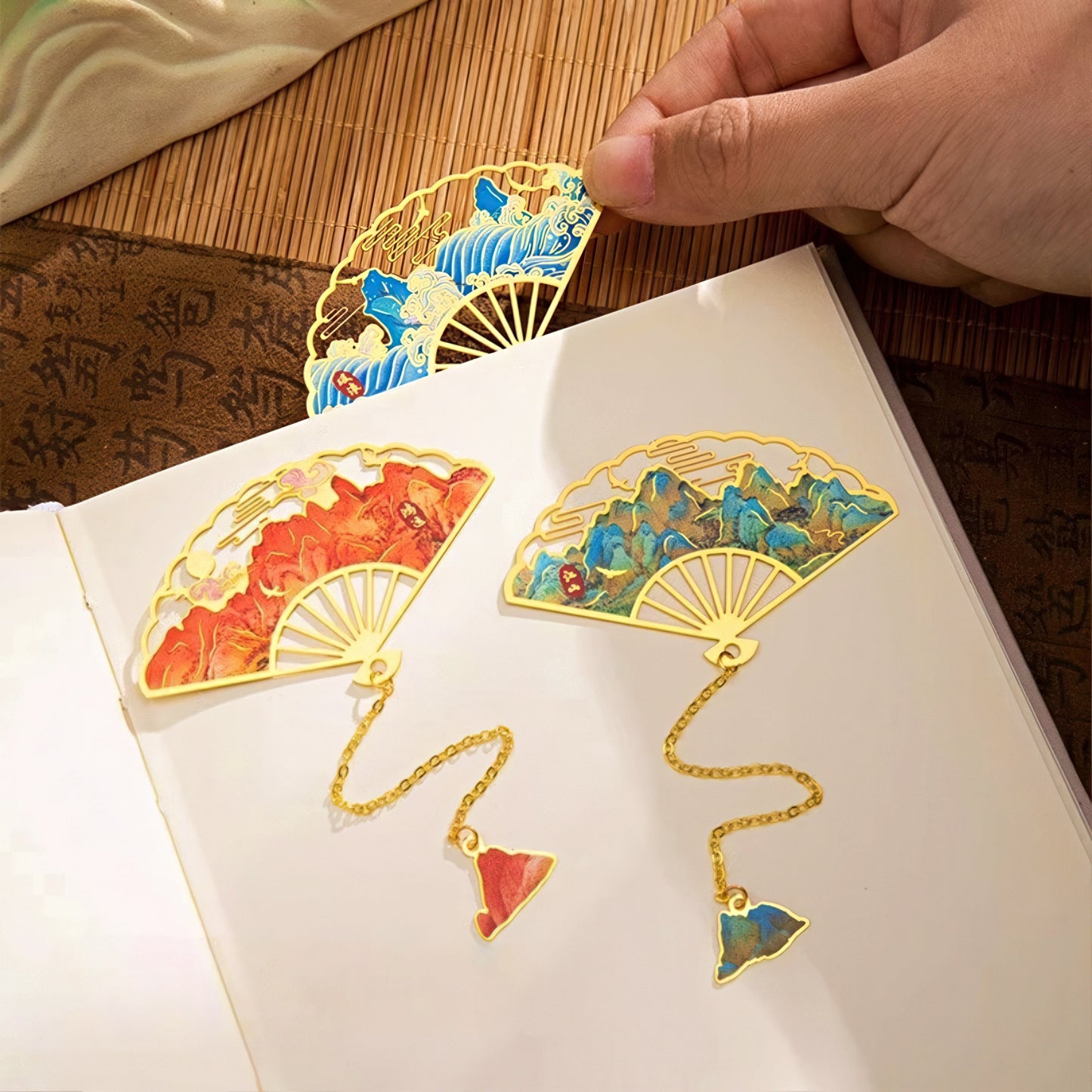 Ancient Chinese Painting Metal Bookmark