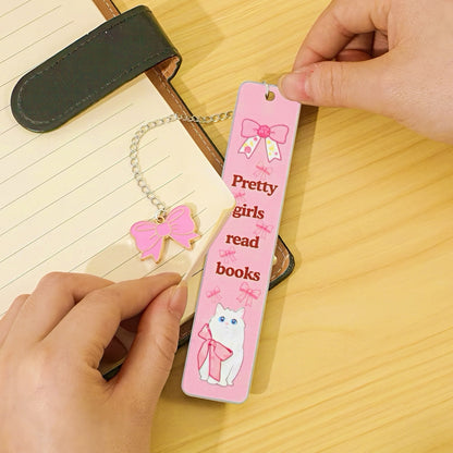 Cute Ribbon Themed Stainless Steel Bookmark