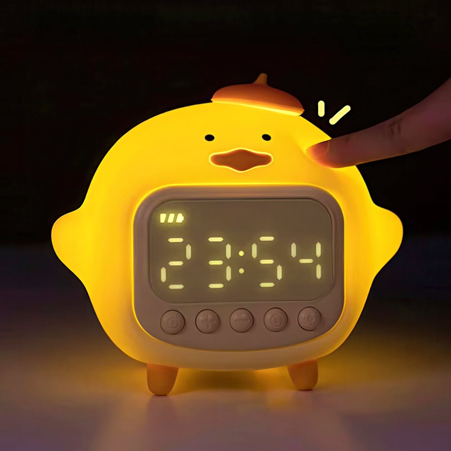 Cute Duck Alarm Clock with Nightlight