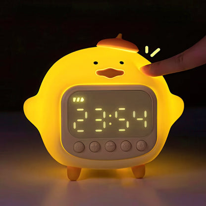 Cute Duck Alarm Clock with Nightlight