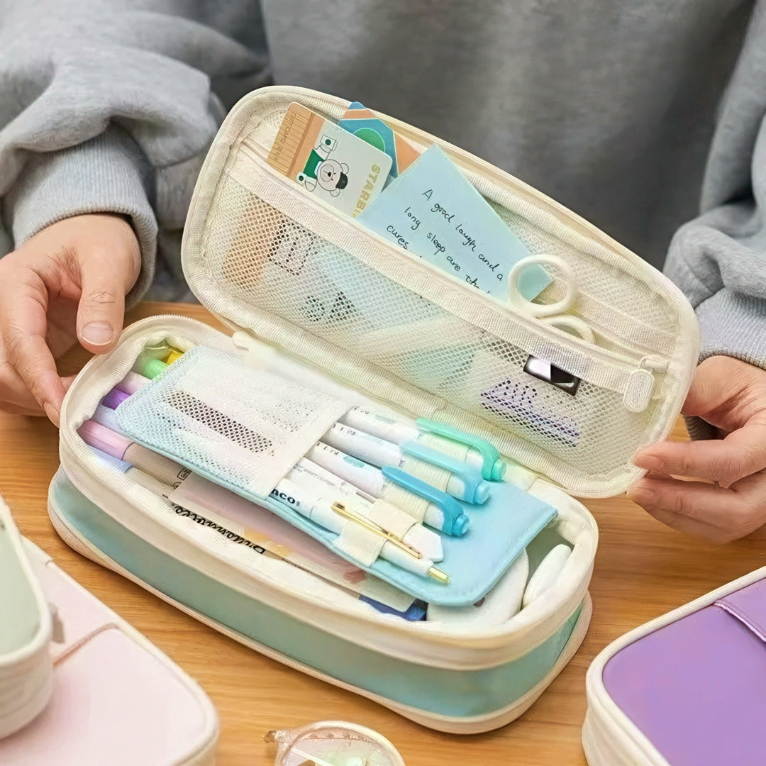 Korean Style Large Capacity Canvas Pencil Case