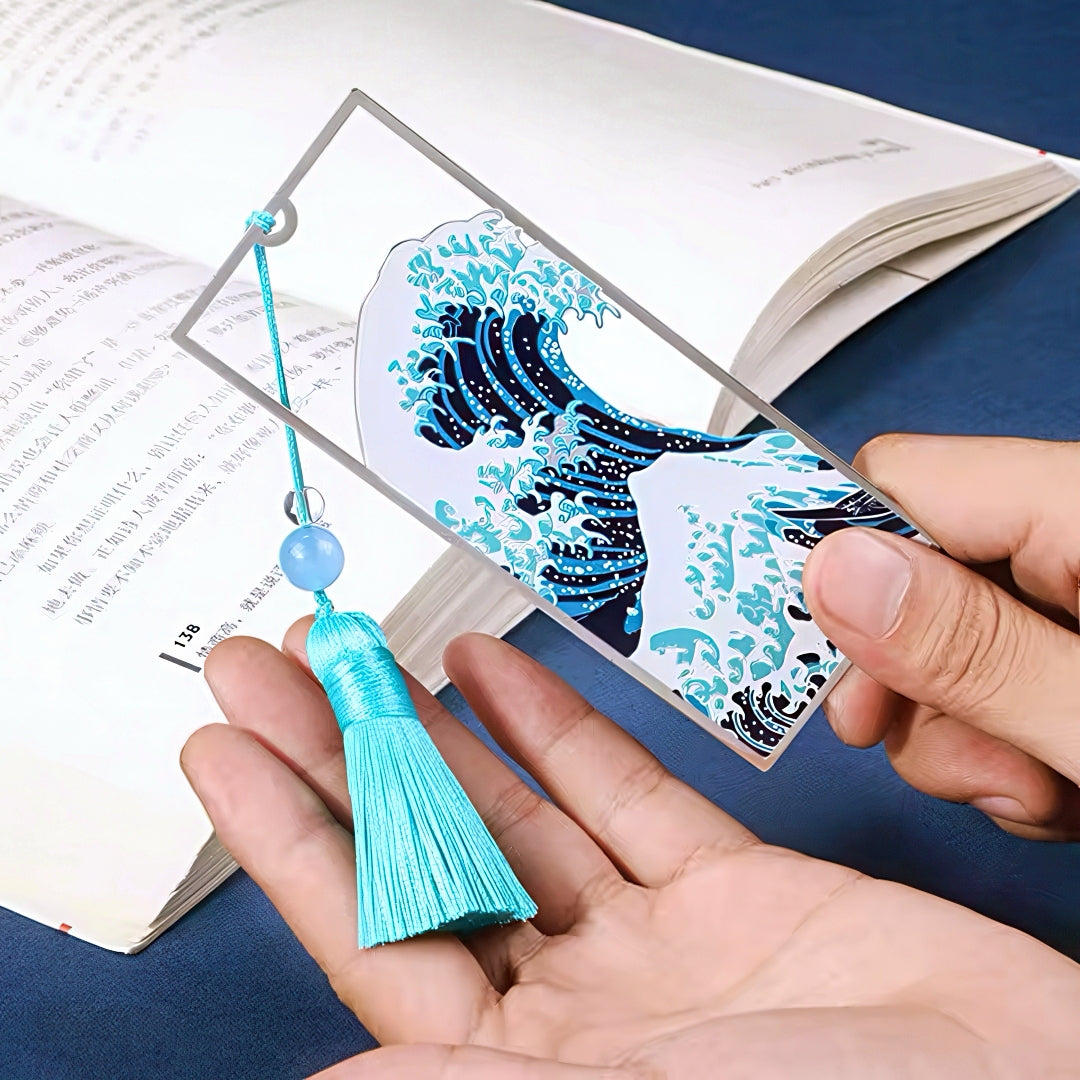 The Great Wave off Kanagawa Metal Bookmark
