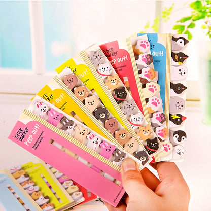 Cute Animals Peeping Out Sticky Index Tabs