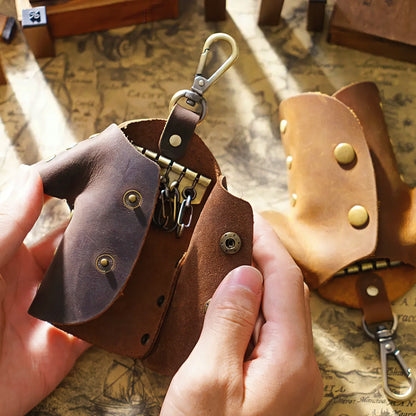 Dyed Cowhide T-shirt Shaped Key Case