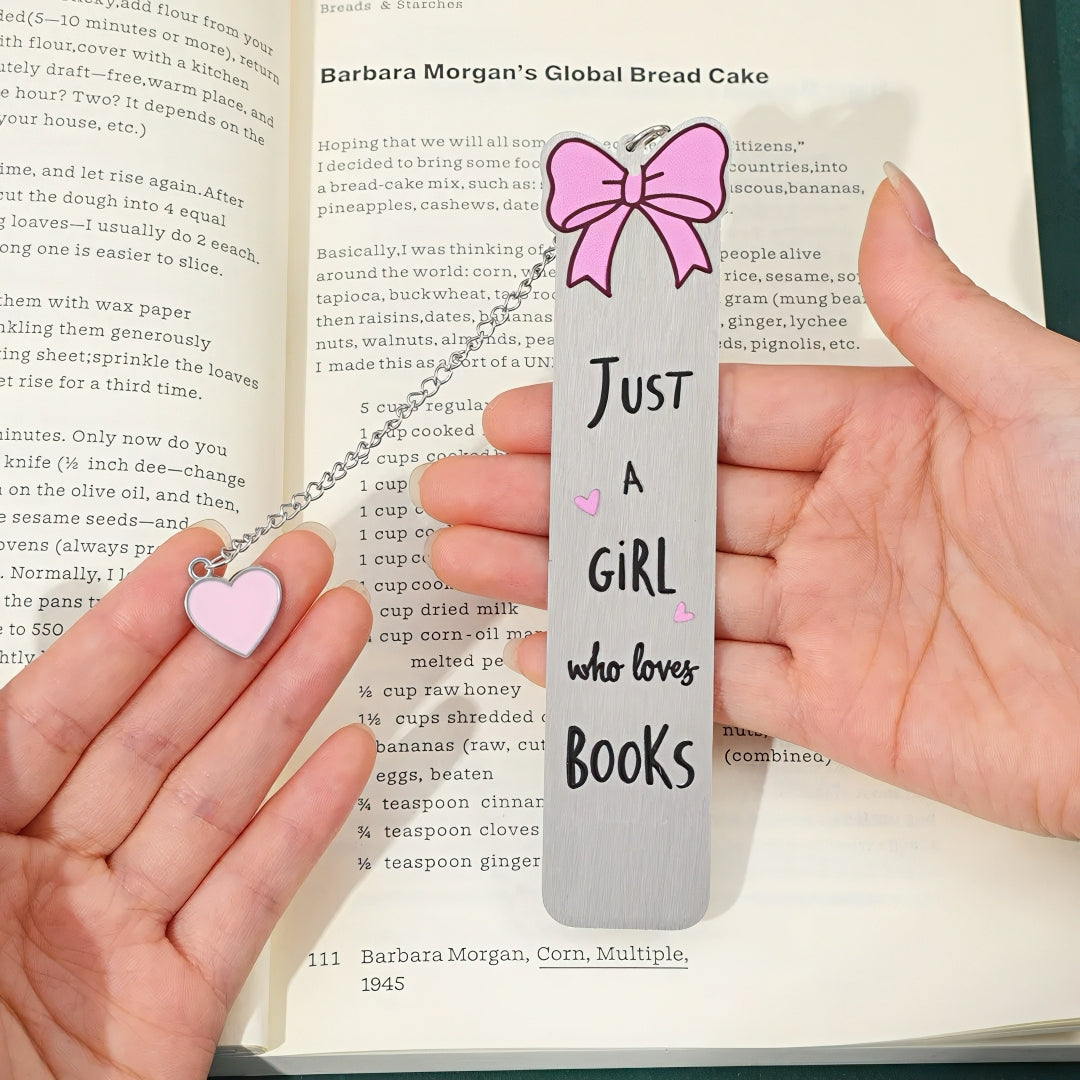 Cute Girly Stainless Steel Bookmark