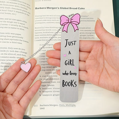 Cute Girly Stainless Steel Bookmark