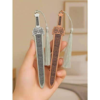 Ancient Chinese Sword Shaped Metal Bookmark