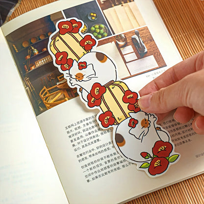 Japanese Cat Themed Paper Bookmark Set