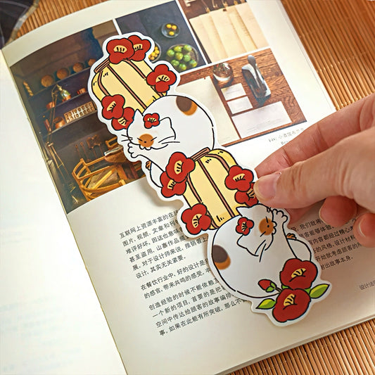 Japanese Cat Themed Paper Bookmark Set