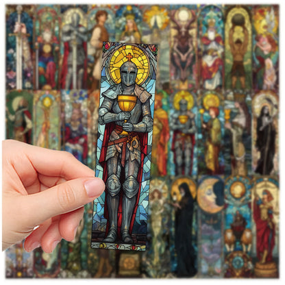 Tarot Stained Glass Paper Bookmark Set