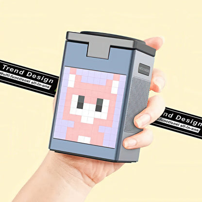 6 in 1 Wireless Charging Station with Pixel Display and Bluetooth Speaker