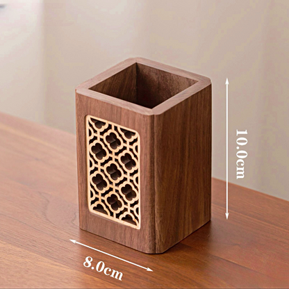 Aesthetic Wooden Pen Holder