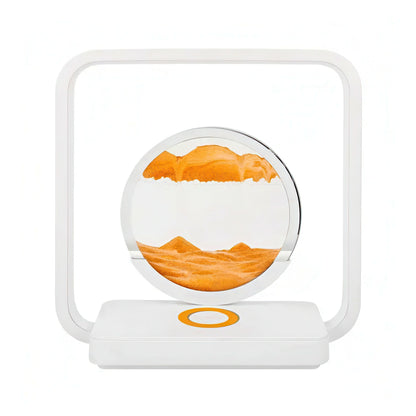 3D Moving Sand Art with Nightlight and Wireless Charging