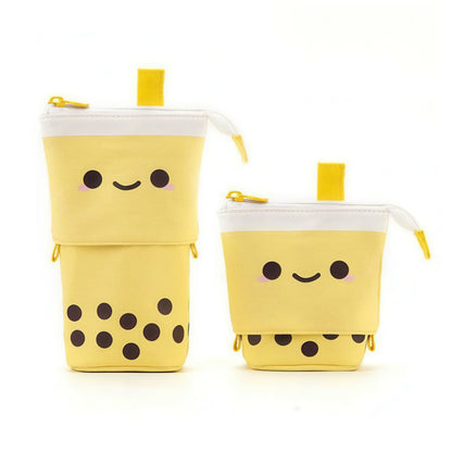 Bubble Tea Retractable Stand Up Pencil Case